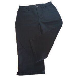 Gloria Vanderbilt All-Around Slimming Amanda Skimmer Black Capri Jeans Size 8